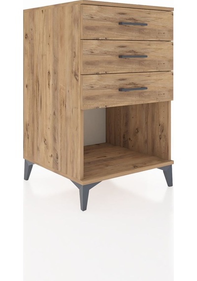 Kronos Komodin 3 Çekmeceli 60x59x96 Çam-çam Atlas Çam