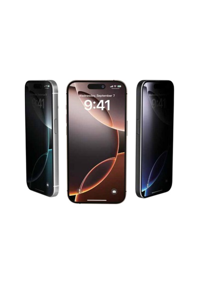 Fulltech Magicbox iPhone Uyumlu 15 Pro Premium Tempered Glass Aparatlı Ekran Koruyucu - Privacy