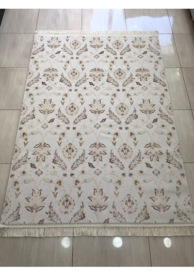 Flora Halı Adonis 0761 B 160X230 Beyaz Turkuaz Vizon 4 M2 Halı !