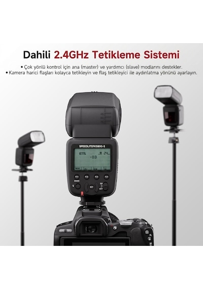 Photoolex G60 Fk580g-s Gn60 Ttl Hss Sony Uyumlu Speedlite Flaş - Tf-ls-068df-sy-pl