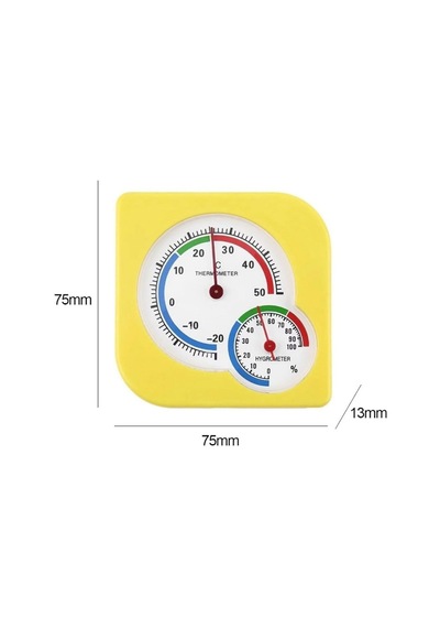 Monte Lua 2'si 1 Arada İç Mekan Mini Analog Termometre Analog, Oda İklimlendirme İçin Oda Termometresi Sıcaklık Ve