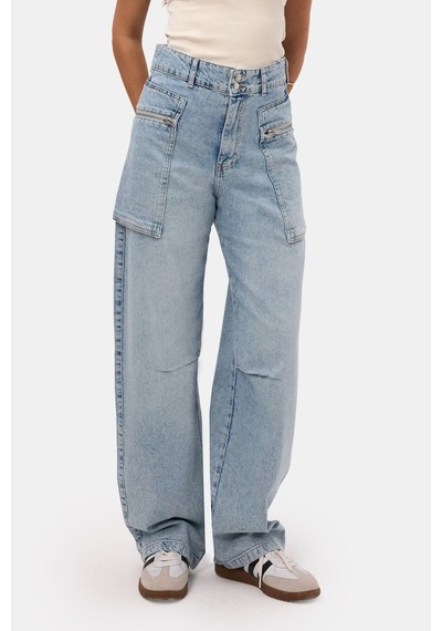 Kadın Kot Rengi 4s6-3 Relax Kargo Fit Denim Jean Kadın Kot Rengi 4s6-3 Relax Kargo Fit Denim Jean