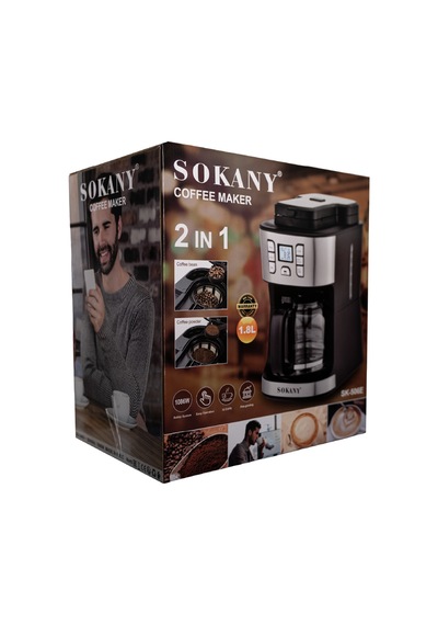 Sokany SK-506E 950 W Çok Fonksiyonlu Öğütücülü Kahve Makinesi