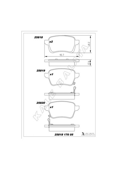 Arka Fren Balatası Opel Corsa E 14-19 Adam 14-19 15 Jant Rpo J67 Fıat Egea 16- 500l Depomıx - 19 13- 264mm