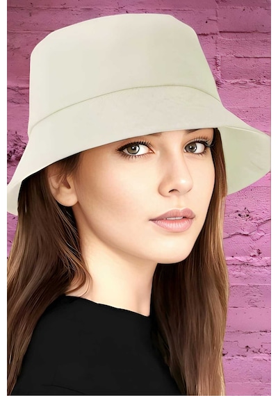 Tezzgelsin Unisex Uv Korumalı Pamuku Bucket Şapka Bej