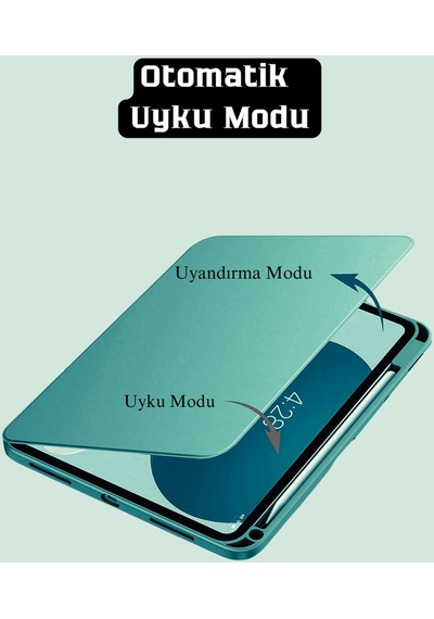 Apple Uyumlu iPad Air 11 İnç 2024 M2 Çipli 6.nesil 360 Dönebilen Standlı Pino Tablet Kılıfı
