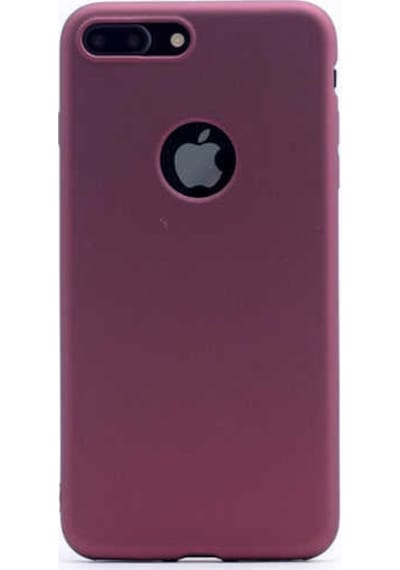 Noktaks - Apple Uyumlu iPhone 7 Plus - Kılıf Mat Soft Esnek Premier Silikon Kapak - T1641 - Mürdüm Mürdüm