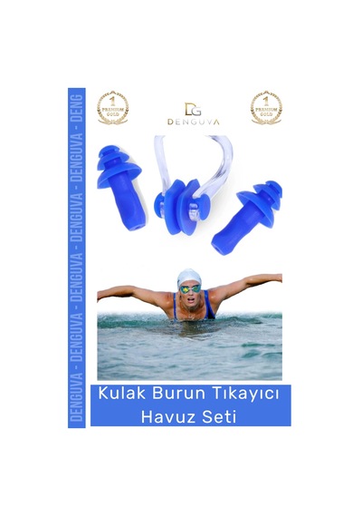Kulaktıkacı Su Geçirmez Silikon Yüzücü Kulak Tıkacı Koruyucu Klips Kaliteli Burun Tıkayıcı Havuz Se