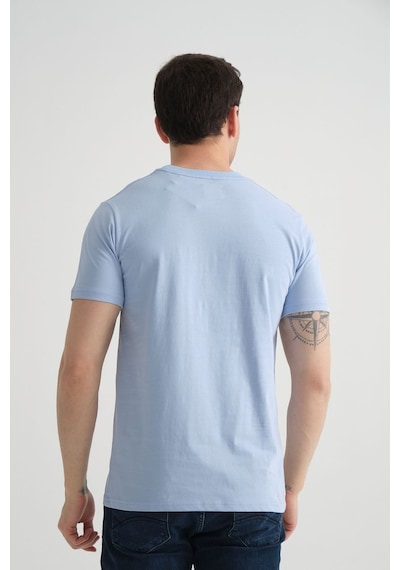 Shooter Sportwear Shooter Erkek T-shirt Minimal Baskılı Pamuklu Kumaş Standart Kalıp Bebe Mavisi