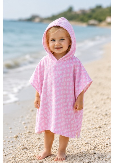 Müslin Çocuk Ve Bebek Panço Unisex Model - Bebek & Çocuk Plaj Ve Banyo Panço Pembe - 894775109 0-3 Yaş