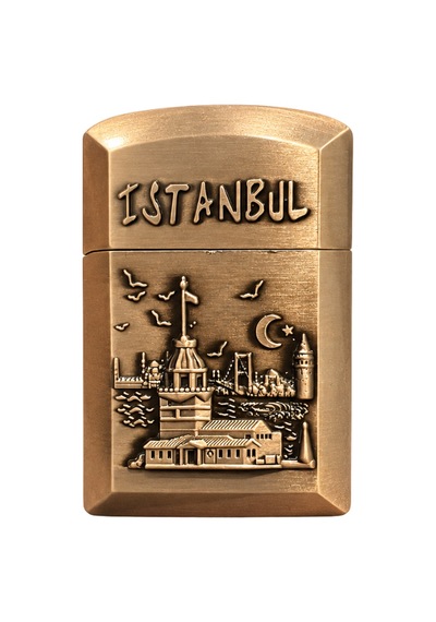 Hunter Soft Flame İstanbul Kız Kulesi Design Bronz Çakmak Ack021