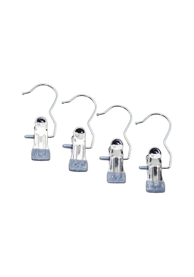 4 Pcs Kıskaçlı Taşınabilir Çok Amaçlı Tekli - Metal Askı Silikon Renkli