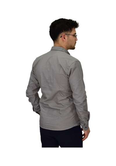 Erkek Spor Likralı Gömlek Bgl-st04343 Gri