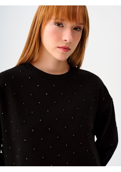 LOFT Loose Fit Kadın Sweatshirt Lf2037868 Q1.v1 Siyah