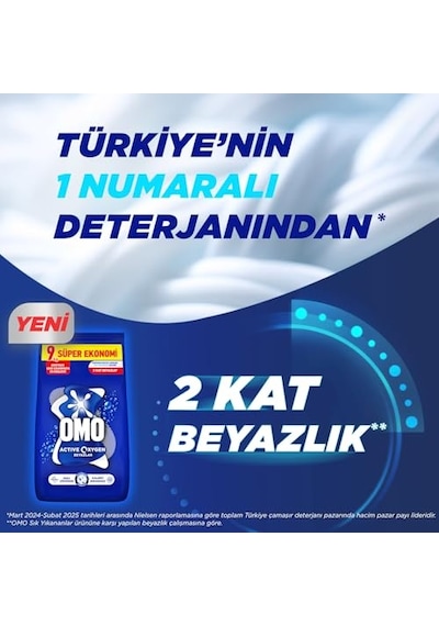 Omo Active Oxygen Beyazlar Toz Deterjanı 9 Kg