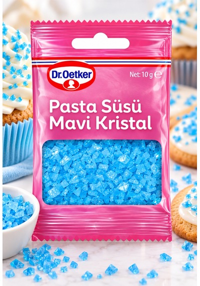 Tatlıların Yıldızı Mavi Kristal Pasta Süsü 10 G Işıltılı Pasta & Cupcake Süsü - 931261923