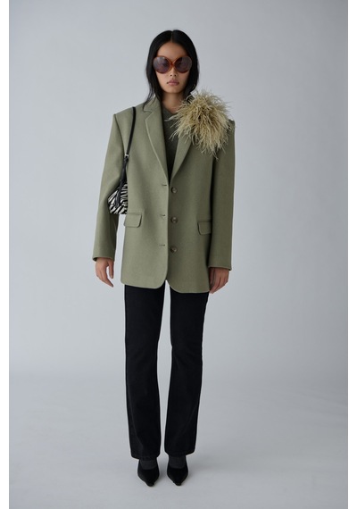 Suud Collection Yeşil Gina Kaşe Blazer Ceket