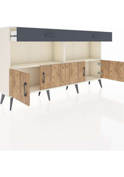 Arges Konsol 2 Raflı 2 Çekmeceli 4 Kapaklı 176x30x99 Aytaşı-çam/a Aytaşı-çam/antrasit Arges Konsol 2 Raflı 2 Çekmeceli 4 Kapaklı 176x30x99 Aytaşı-çam/a Aytaşı-çam/antrasit