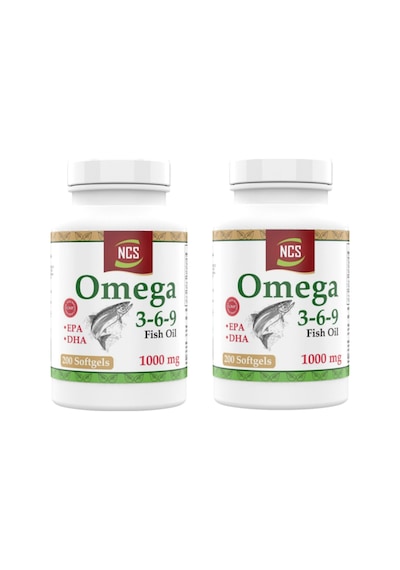 Omega 3 6 9 Balık Yağı 1000 Mg 200 Capsül X 2 Kutu 400 Capsül