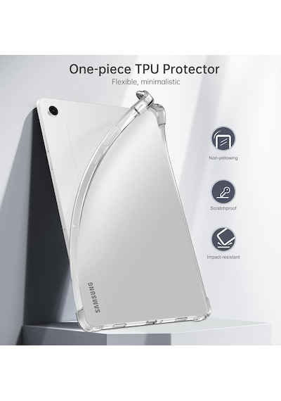 Samsung Galaxy Tab A11+ Plus 11 İnç Sm-x230 Uyumlu Köşe Korumalı Şeffaf Esnek Antishock Kılıf Arka Kapak