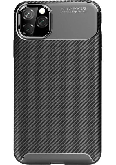 Newface Apple İphone 11 Pro Max Kılıf Auto Focus Karbon Kapak - Siyah