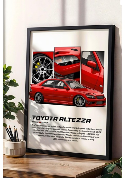 Toyota Alezza Çerçeveli Tablo - Toyota Car Poster