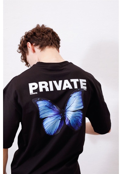 Flood Of Style Unisex Private Siyah Tshirt