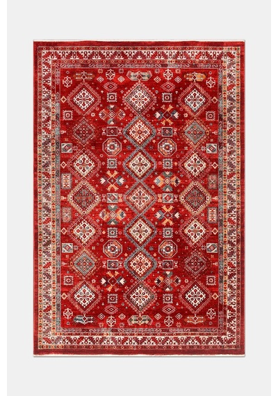 Anatolıa Halı Buhara -vintage - Kırmızı/ekru/turuncu - Sabit Ölçü