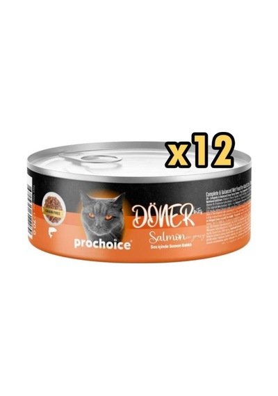 Döner Bites Somonlu Yetişkin Kedi Konservesi 70 Gr X 12 Adet