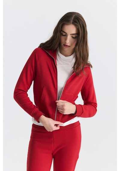 Antioch Fermuarlı Sweatshirt Ve Çan Paça Eşofman Takım Kırmızı