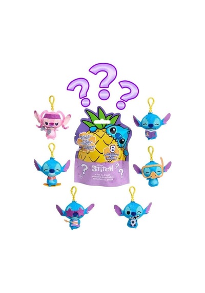 Disney Stitch Klipsli Peluş Anahtarlık Sürpriz Pak