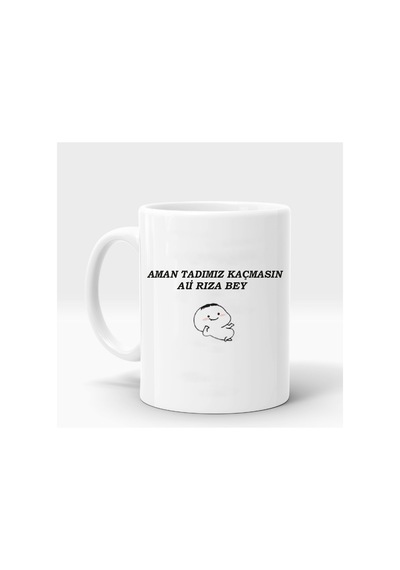 Tadımız Kaçmasın Baskılı Kupa Bardak Beyaz Beyaz
