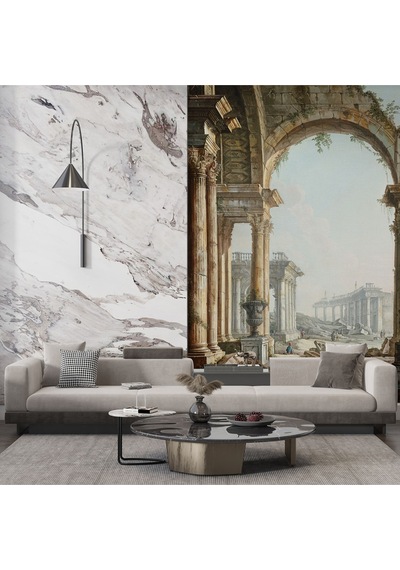 Capriccio With Ruins Pietro Bellotti Poster Duvar Kağıdı Renkli