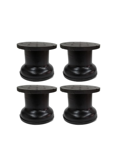 Ayarlı Siyah Metal Baza Ayağı 5-7 Cm 42 Mm - 4 Lü Takım Siyah Diğer