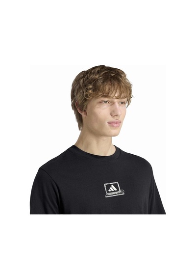 Black Adidas Erkek Günlük T-shirt M Clkd I Ofc T Kc7083 siyah