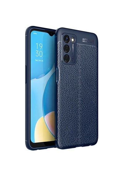 Oppo A55 5G Kılıf Zore Niss Deri Desenli Silikon Kapak