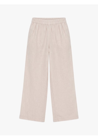 Only Onltokyo Hw Lınen Blend St Pant Pnt Noos Kadın Bej Pantolon - 15259590