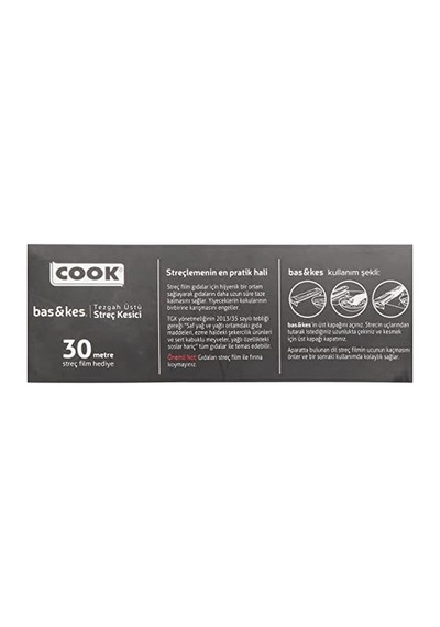 Cook Bas-kes Streç Film 30x30 M Mavi Açık Bej