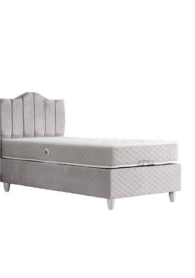 Trend Tek Kişilik Baza Başlık Letto Yatak Seti Gri 100 x 200