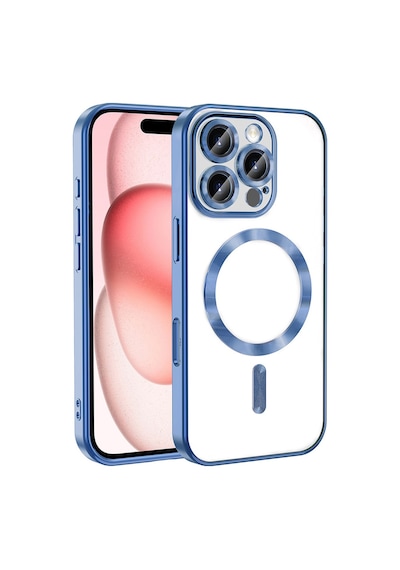 Zore İphone 16 Pro Kılıf Kamera Korumalı Magsafe Wireless Şarj Özellikli Nvth Demre Kapak - Sierra Mavi