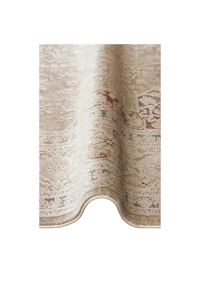 Eko Halı Babıl Bbl 02 Beige Yumuşak Dokulu Vintage Esintilere Sahip Over-dyed Sık Dokuma Salon Halısı