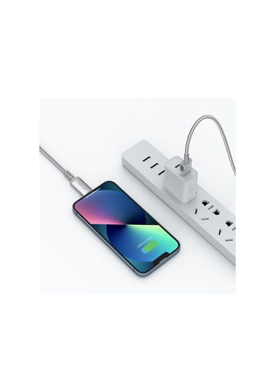 Wiwu Wi-c081 Maglink Serisi Işıklı Magnetik Usb-a To Lightning Işıklı Data Ve Şarj Kablosu 1m Gri