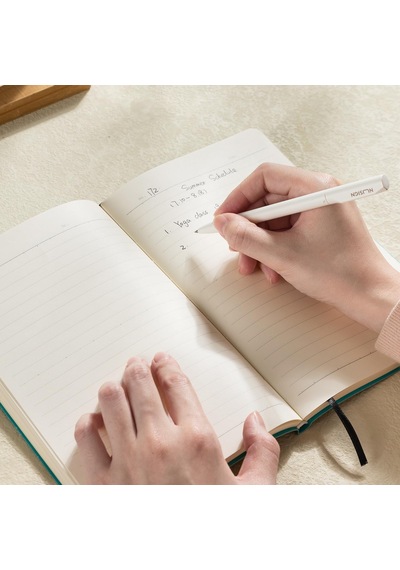 Deri Kaplı A5 96 Yp 80g Defter Çizgili Yeşil Çok Renkli