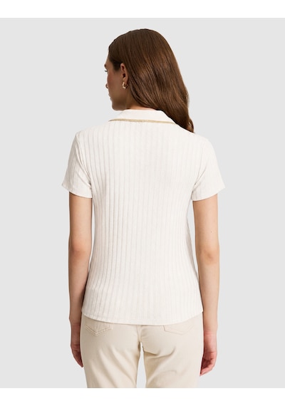 Pierre Cardin Kadın Ekru Tişört Basic 50320697-vr019