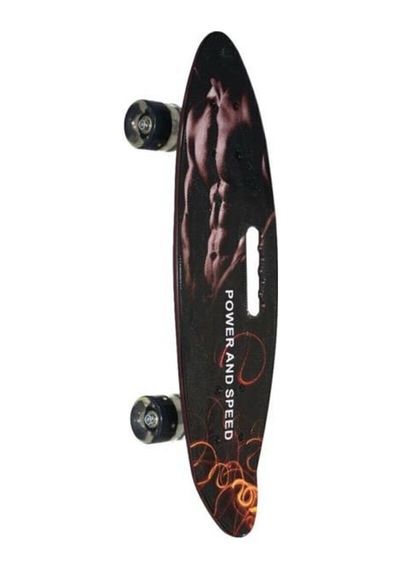 Desenli Orta Boy Işıklı Kaykay 60 Cm Çok Renkli