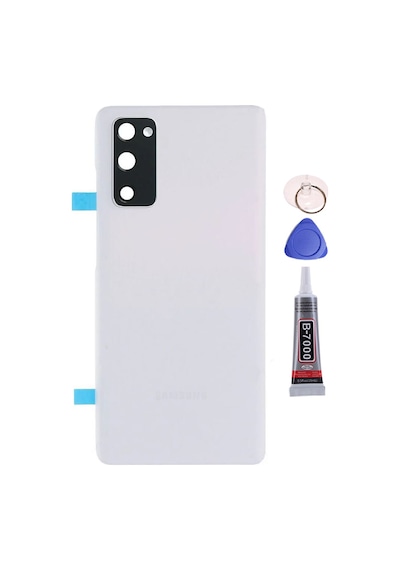 Samsung S20fe Beyaz Uyumlu Arka Kapak Batarya Kapağı Pil Kapağı Yapışkan Ve Sökme Aparatıyla Beraber Full Set Beyaz