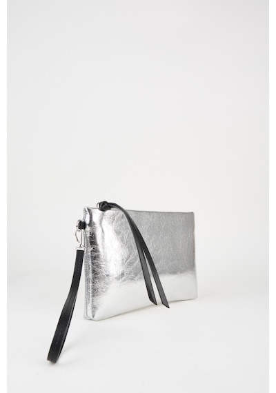 Vivaq Kadın Bellis Gümüş Astarlı Suni Deri Bilek Askılı Portföy El Ve Clutch Çanta