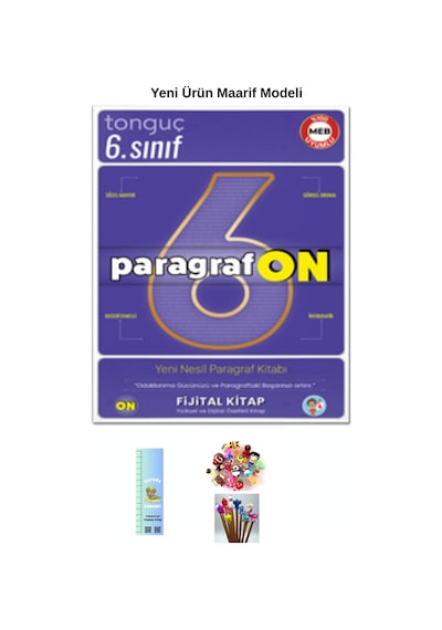 Tonguç 6. Sınıf Paragrafon Soru Bankası Maarif Modeli Tırtıl A.+kalem B. Yeni Ürün