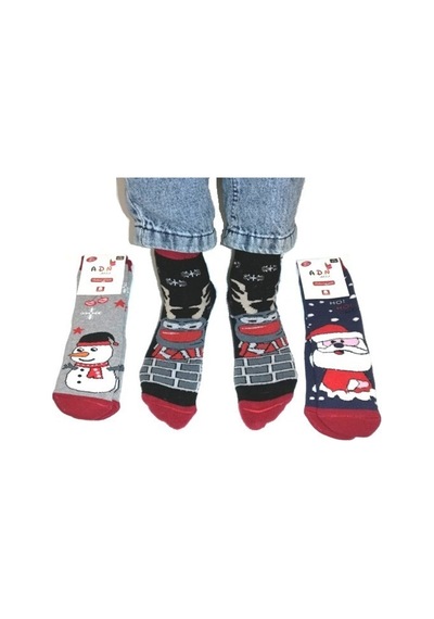 Milenawear By Milena YILBAŞI NOEL HAVLU ÇOCUK SOKET ÇORAP 3 LU SET UNİ