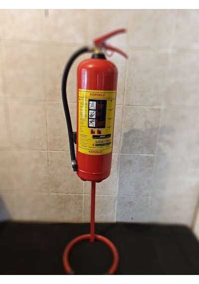 Ayaklı Aparatlı 6 Kg Köpüklü Yangın Söndürme Cihazı 5 Yıl Garantili
